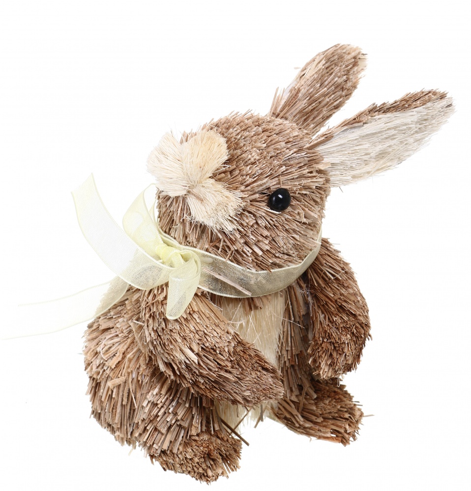 Декорация пасхальная Зайка натуральная 16 см