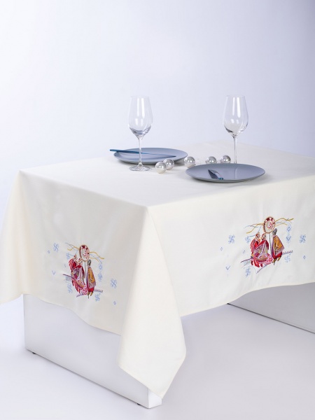 Скатерть Вертеп 212-23/00 140x180 см молочный крем Эдельвика 