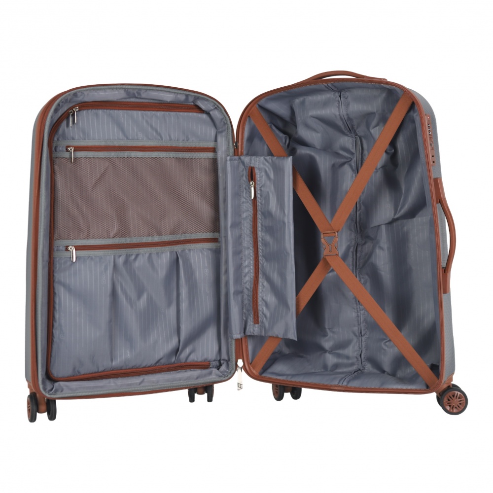 Валіза Compass N1488 S темно-синій 22x37,5x56,5 см