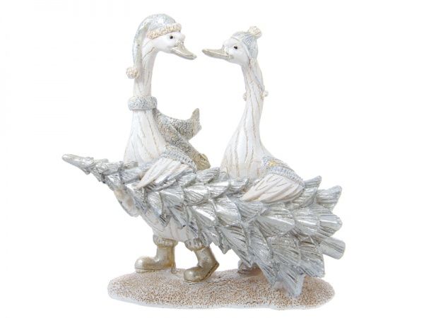 Статуетка Гуси з ялинкою 15 см 192-136 Lefard
