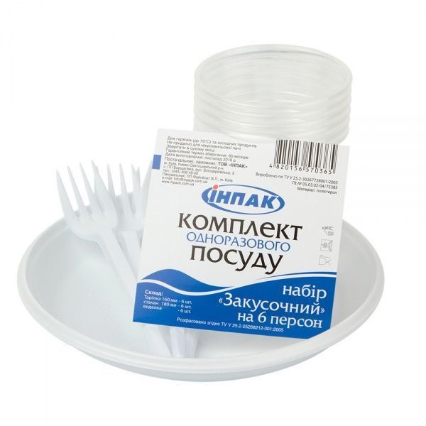 Набор посуды Інпак Закусочный на 6 персон