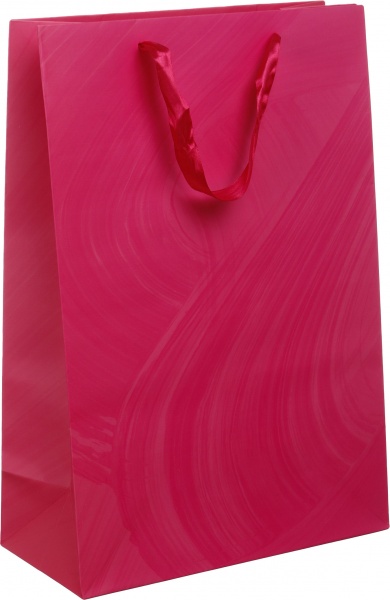 Пакет подарунковий SuperL пл D-1142 рожевий мазки фарби з ембоссінгом