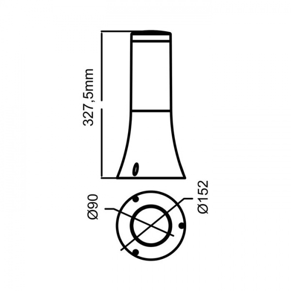 Светильник парковый HOROZ ELECTRIC Орхидея-1 E27 IP44 черный 400-000-121 