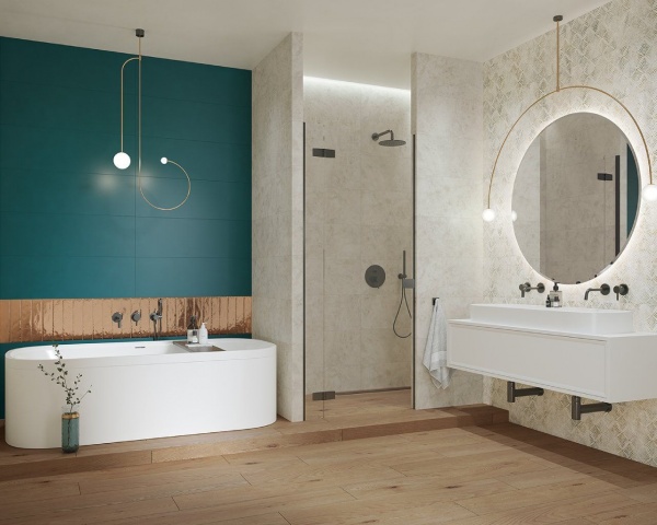 Плитка Ceramika Paradyz Wild Story Turquise Rekt. Mat 29,8x89,8 