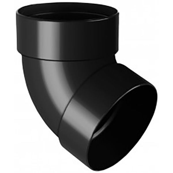 Відвід труби RAINWAY Rainway двомуфтовий 67° графітовий 100 мм графіт 