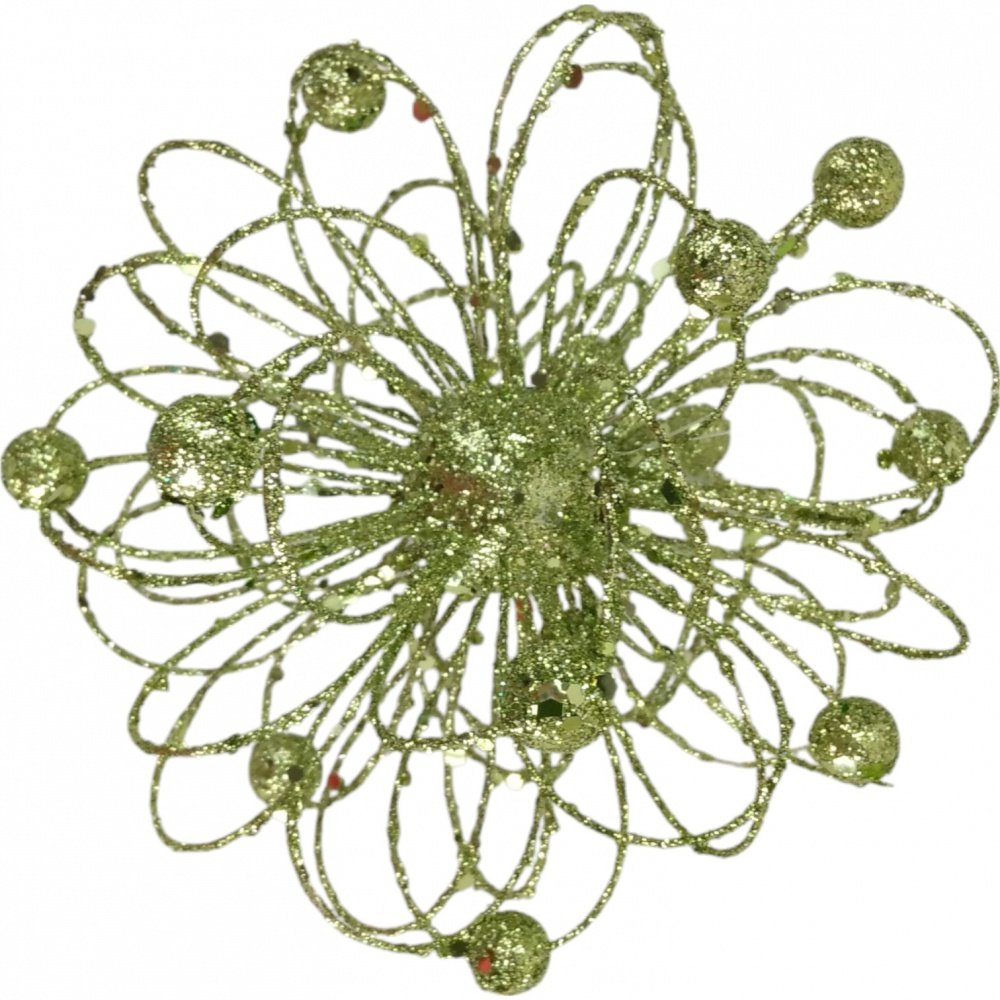 Декорация новогодняя завиток с присыпкой цвет в ассортименте 12 см EPI-RS1Q1031-2