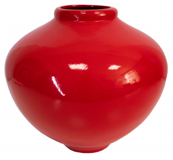 Ваза керамическая Nana ceramics Юла 21 см красный глянец 