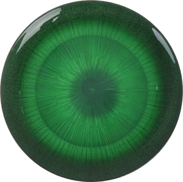 Тортниця Crystal 33 см зелена Dekor Cam 