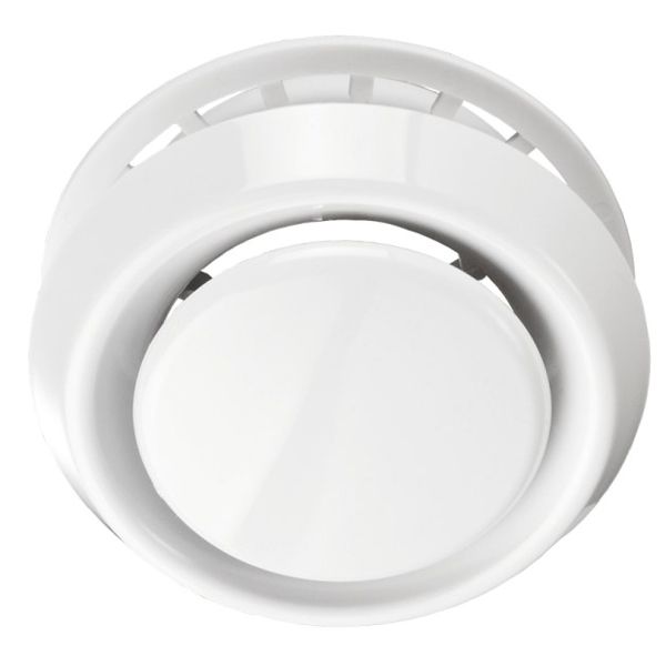 Анемостат Вентс А 125 ВРФ 298 пластик білий 