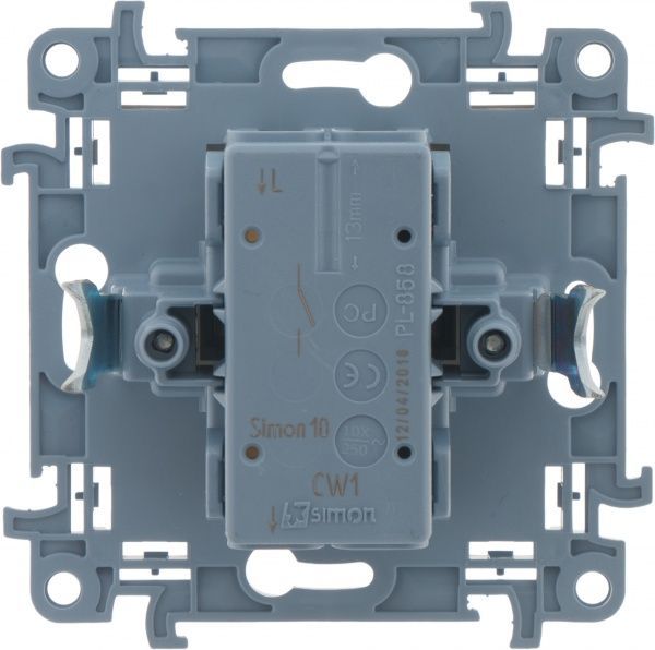 Выключатель одноклавишный Simon 10 без подсветки 10 А 250В кремовый CW1.01/41