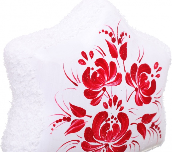 Верхівка скляна з блискітками Зірка еліт 20 см комбінована в асортименті 