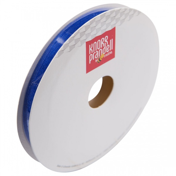 Стрічка декоративна Knorr Prandell органза 0,6 см 10 м синій 