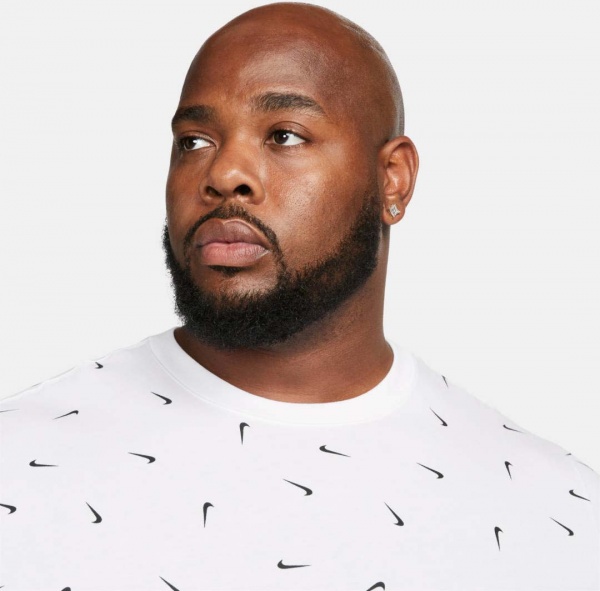 Футболка Nike CLUB TEE AOP DR7909-100 р.L білий