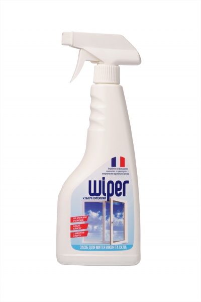 Средство моющее для стекла и зеркал Wiper Ультра прозрачный 0,5 л