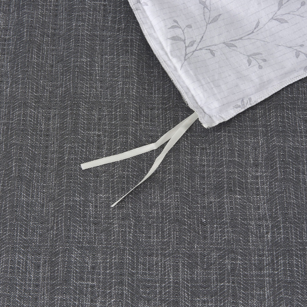 Комплект постільної білизни Marmaris 2 сірий із білим La Nuit