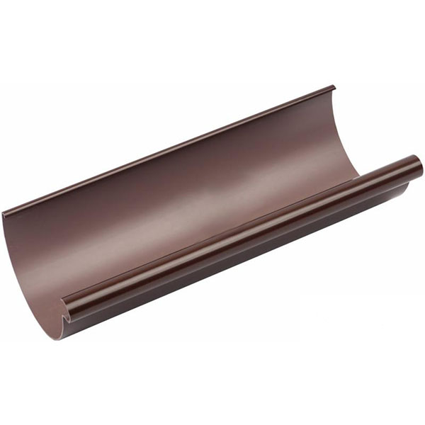 Желоб водосточный Giza 120 мм 2 м коричневый 
