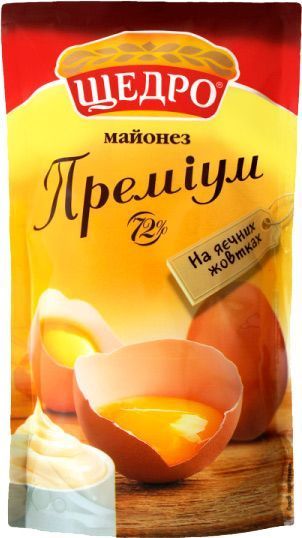 Майонез ТМ ЩЕДРО Премиум 72% д/п 4823097405598 150 г