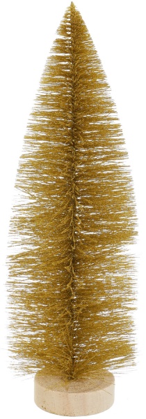 Елка декоративная настольная золотая 13x40 см