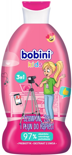 Шампунь-гель для душа Bobini Baby Блогер 3 в 1 330 мл (2469)