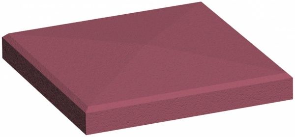 Кришка на стовп 480x480x80 мм бордовий 