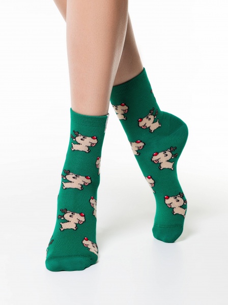 Шкарпетки жіночі Conte CE NEW YEAR 21С р.23-25 зелений