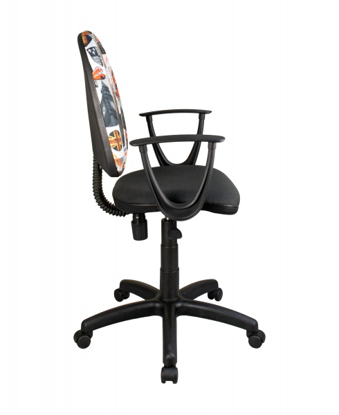 Кресло Примтекс Плюс Student GTP FS PR-36/PT-01 Лондон черный/с рисунком 