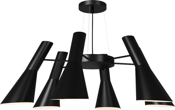 Люстра подвесная Hopfen 6x40 Вт E27 черный DE 6 LOFT 