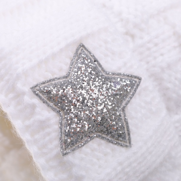 Шапочка детская для девочки Kraft р.36-38 белый 2733 