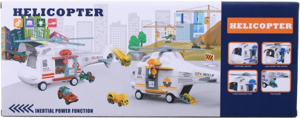 Игровой набор Shantou Пожежний вертоліт-гараж зі звуковими ефектами OTB0581802
