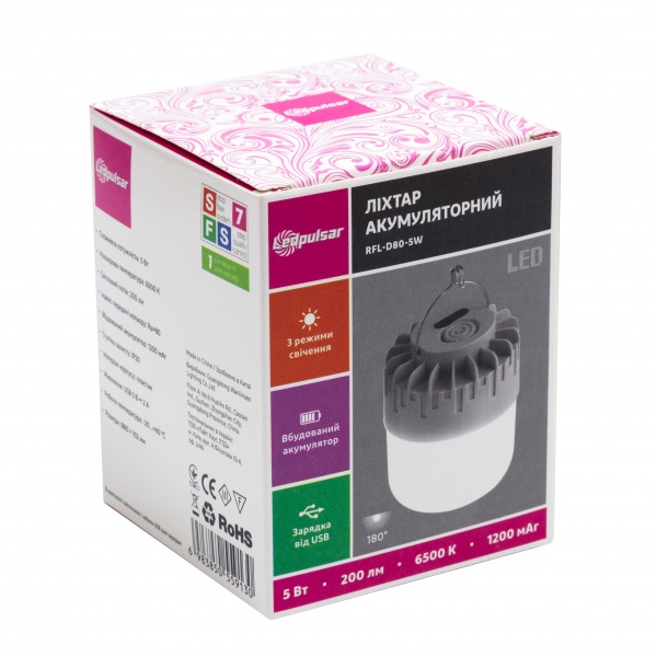 Фонарь светодиодный LedPulsar RFL-D80-5W 6500K