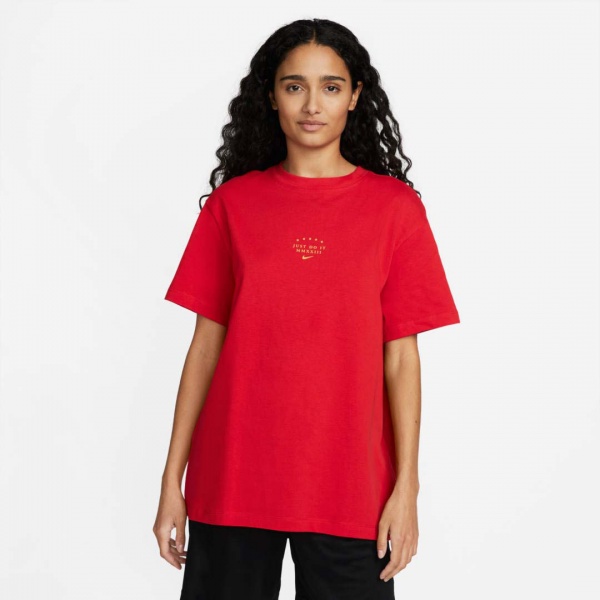 Футболка Nike W NSW TEE SS BF SISTERHOOD DX7940-657 р.S красный