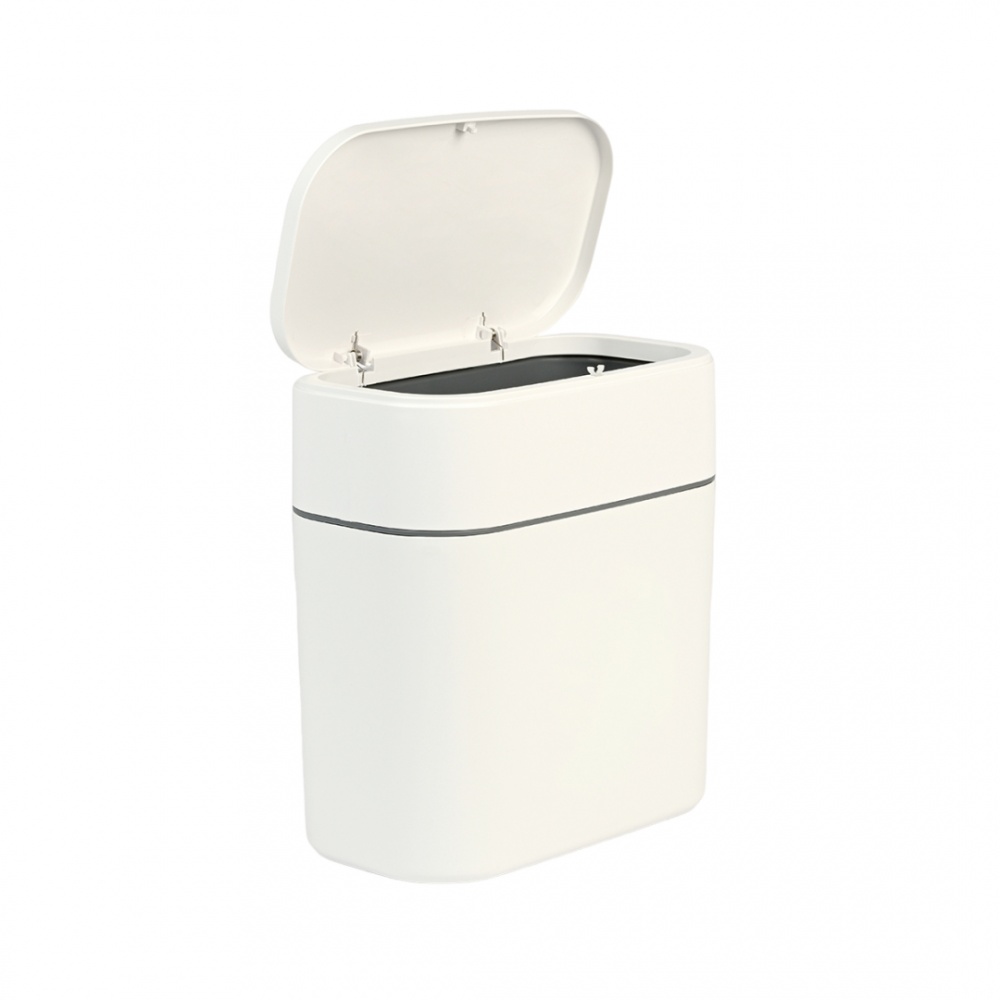 Відро для сміття MVM 10 л білий/сірий BIN-23 10L WHITE/GRAY