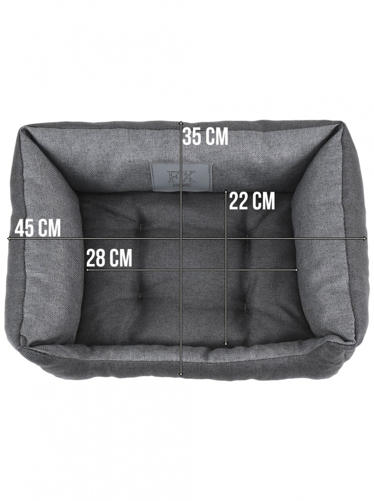 Лежак FX home Mальмо 40х30х12 см, сірий