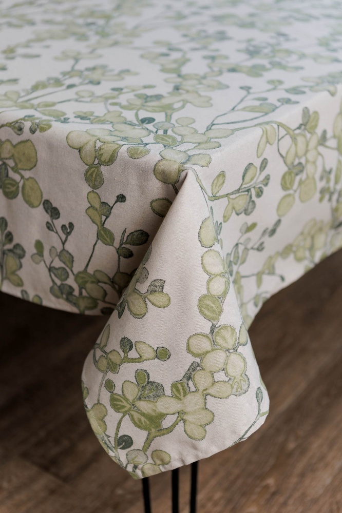 Скатертина Ботаніка прямокутна 136x180 см бежевий із малюнком La Nuit