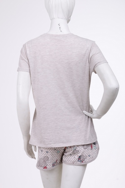 Пижама женская Roksana Mouse 767/16008 р. M бежевый с рисунком 