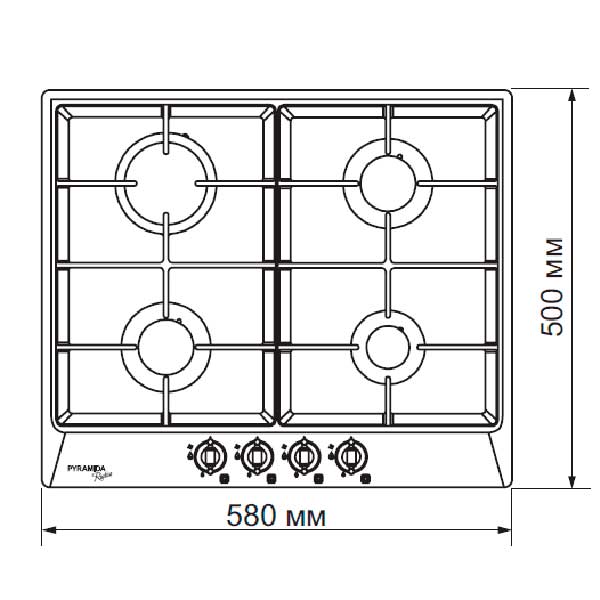 Варочная поверхность Pyramida PFE 644 IVORY RUSTICO