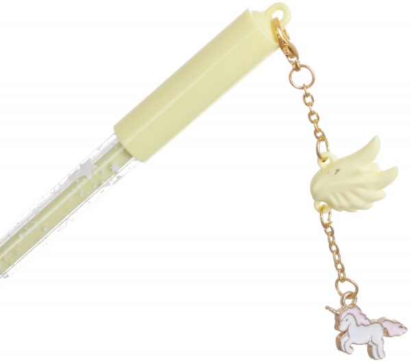 Ручка гелевая На крыльях желтый 