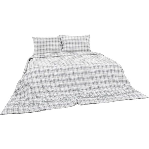 Комплект постельного белья полуторный La Nuit Basic клетка серая