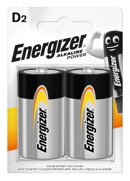Батарейка Energizer Alk Power D (R20, 373) 2 шт. (E300152200) 