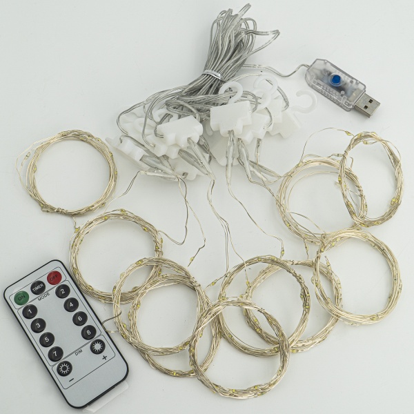 Декоративная гирлянда Altalusse (INL-2106U-200 Cold) встроенный светодиод (LED) 200 ламп 3 м 