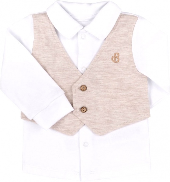 Костюм Bembi Сhristening КС720 білий із бежевим р.62 6720711132.G10 