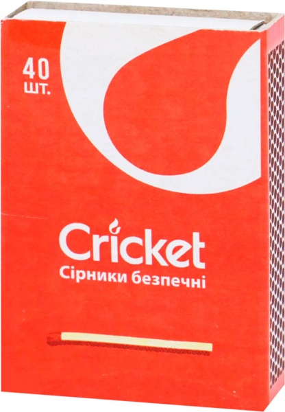 Сірники Cricket кишенькові 40 шт.