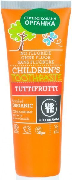 Детская зубная паста Urtekram Тутти-Фрутти органическая 75 мл