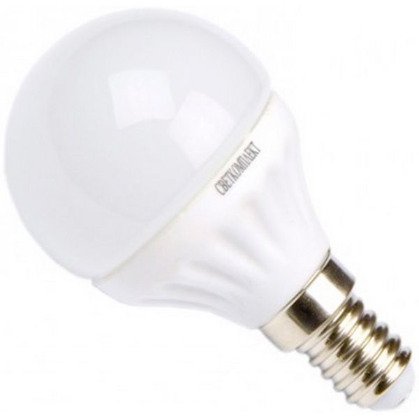 Лампа LED Світлокомплект G45 5 Вт E14 3000K тепле світло