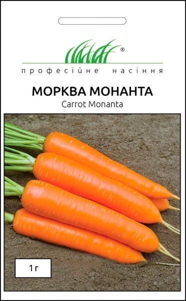 Насіння Професійне насіння морква Монанта 1г