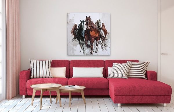 Репродукция Horses 80-74 80x80 см 