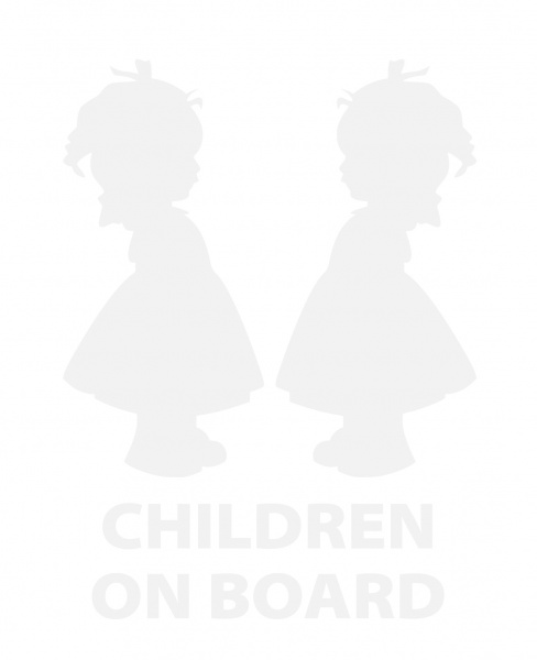 Светоотражающая наклейка LOOM Children On Board 3 LM-10210-white для твердых поверхностей