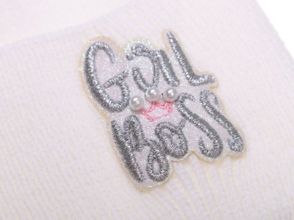 Шапочка детская для девочки Kraft+ арт. 2642 р.50-52 белый 