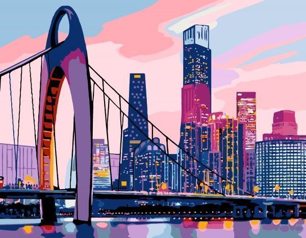 Картина за номерами Big City 35x45 см Rosa Start 