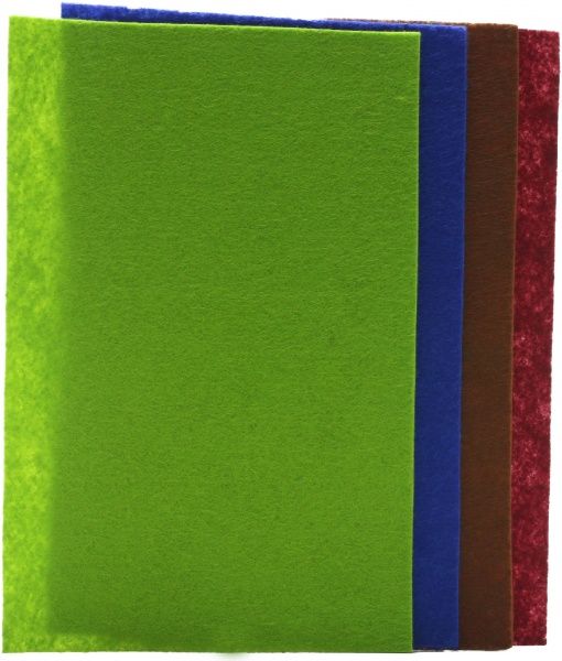 Набор фетра 4 цвета  199739 1 мм, 25x17 см